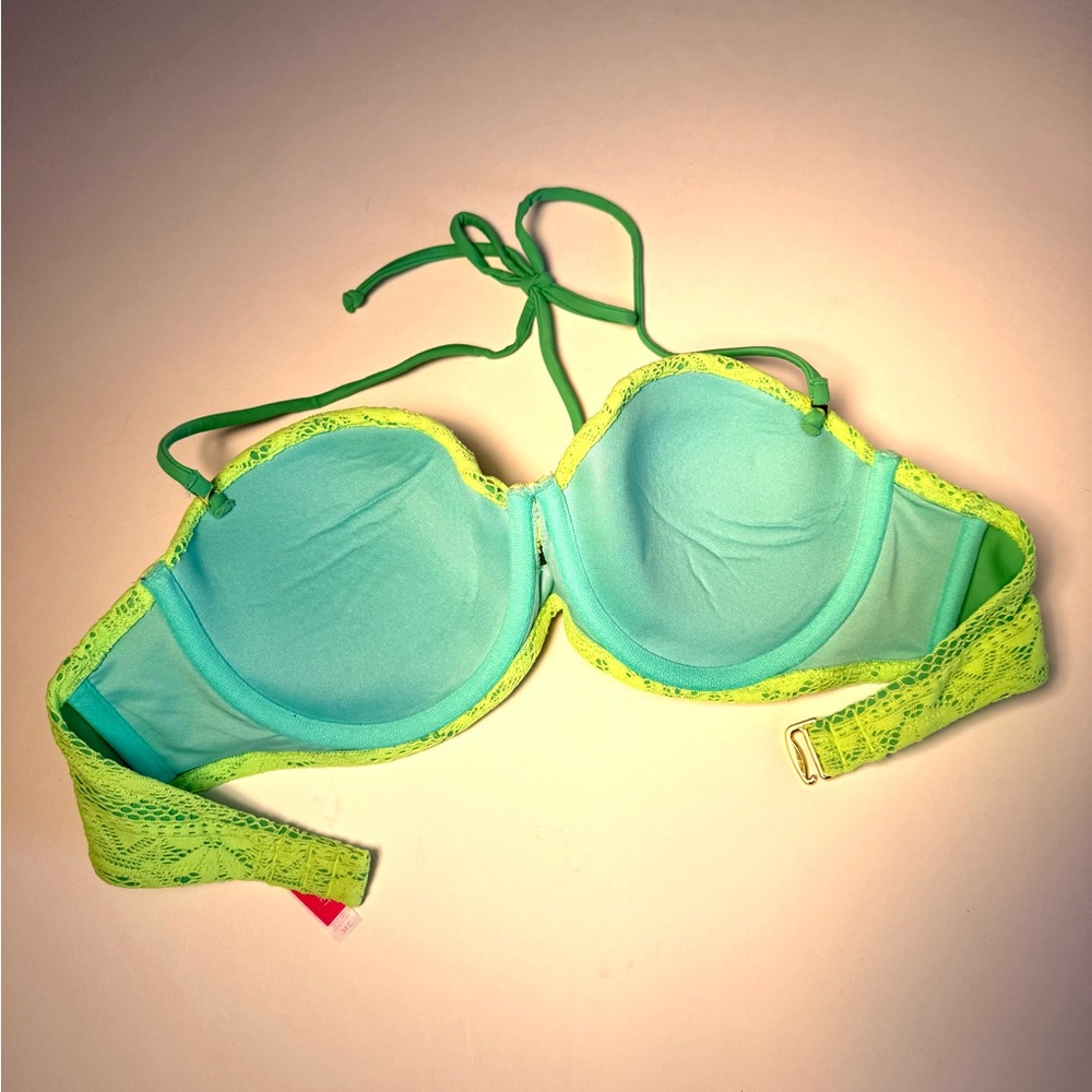 Vintage Victoria's Secret "Very Sexy" Bikini Set in Neon Green Lace - Picture 11 of 11